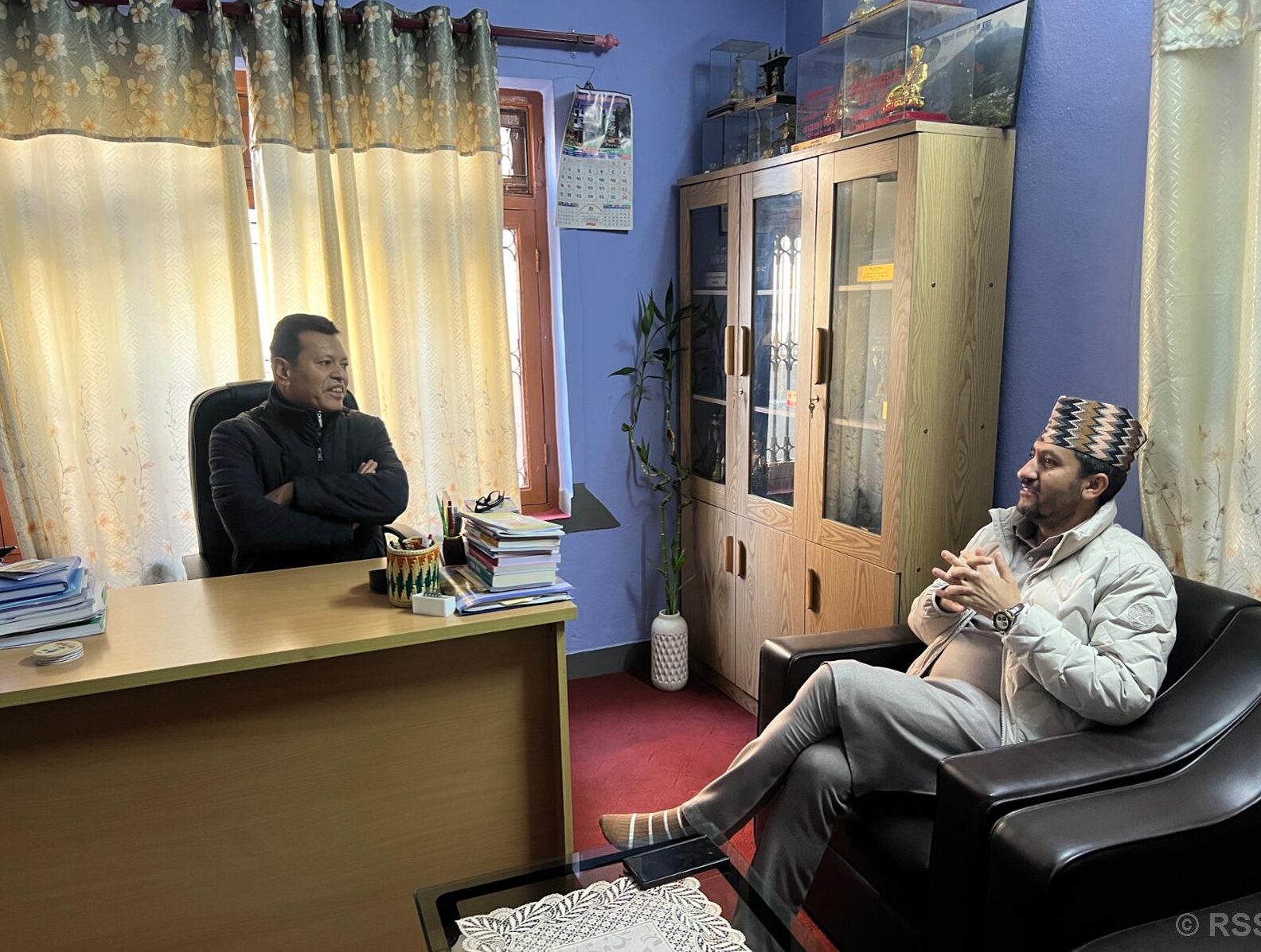 Minister Kharel holds meeting with Province Assembly Member Shrestha