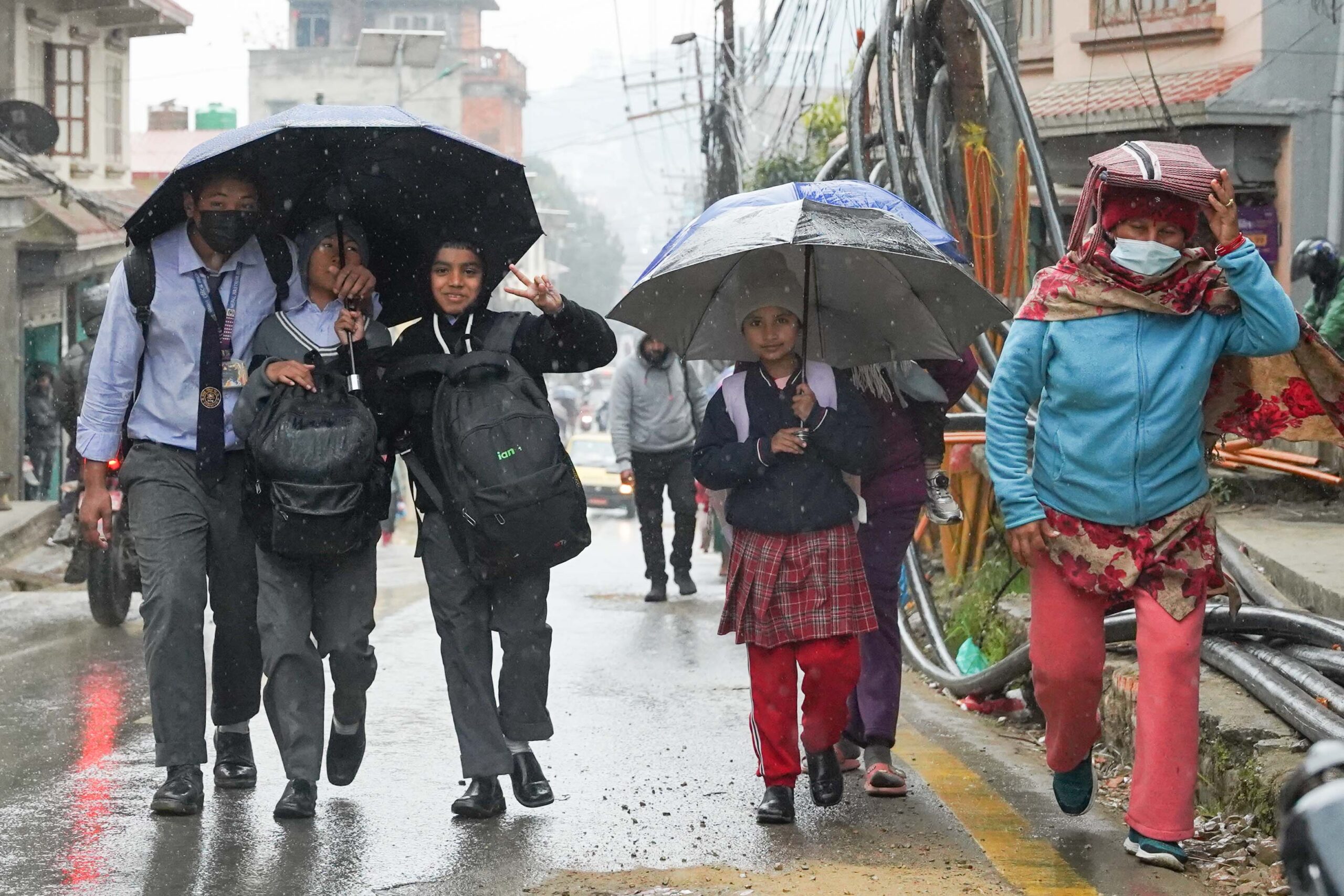 Winter rainfall in many places including Kathmandu