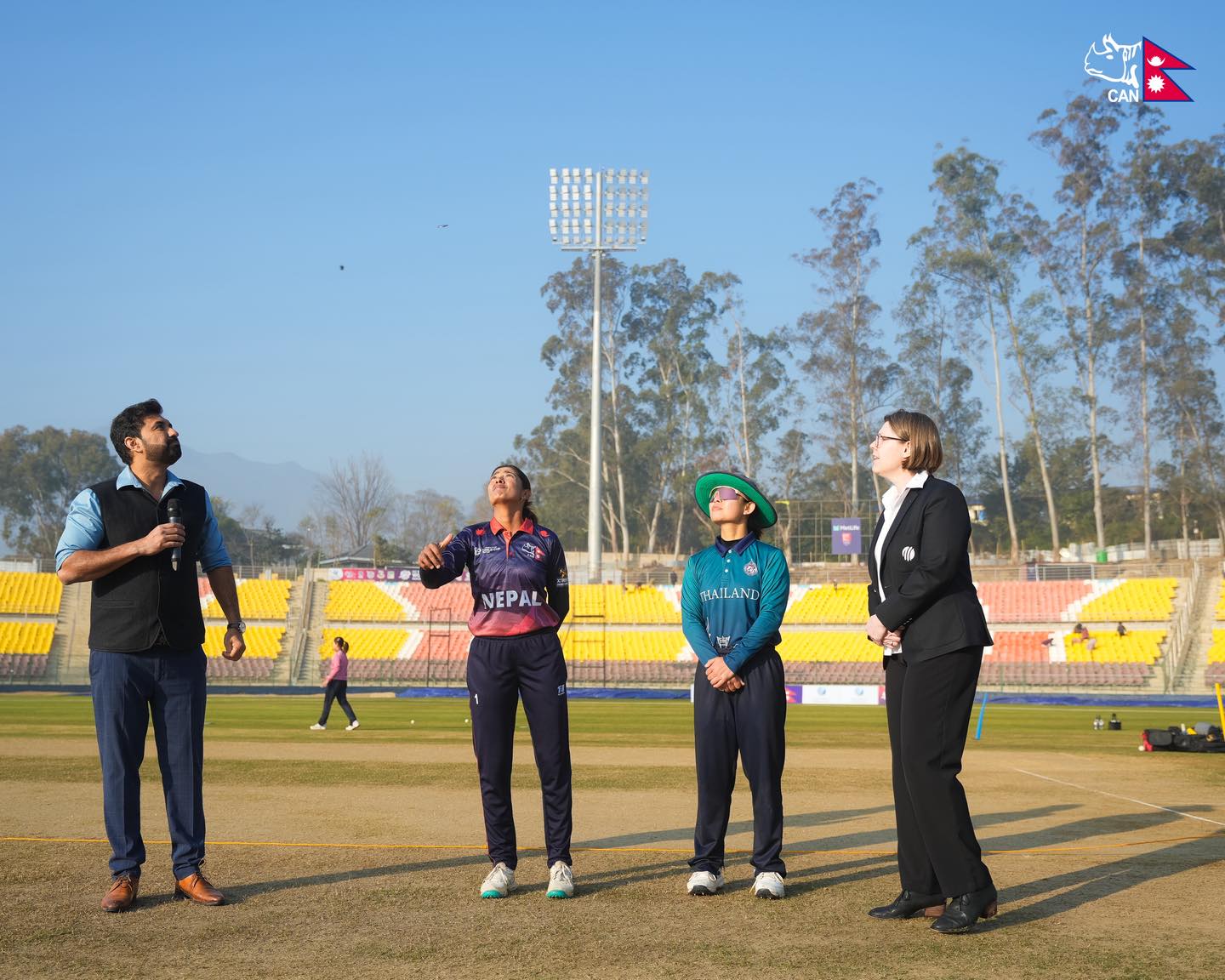 Nepal on batting in match against Thailand