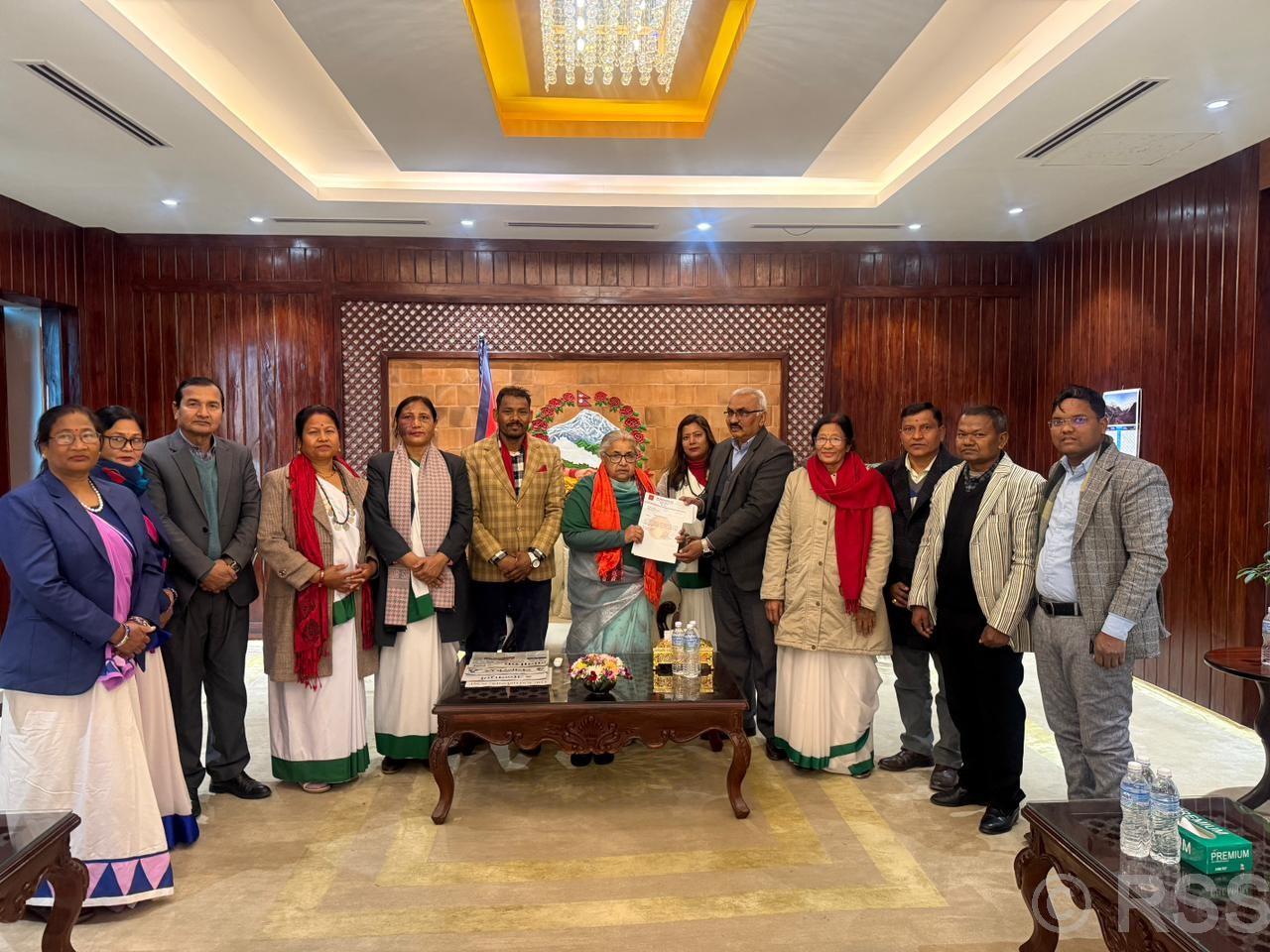 Tharu Kalyankarini Sabha delegation calls on PM Karki