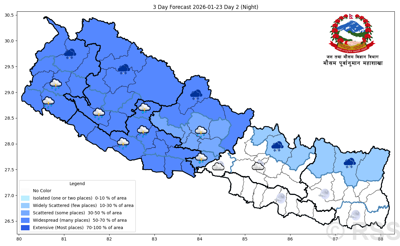 Westerly wind causing cloudy weather on Friday