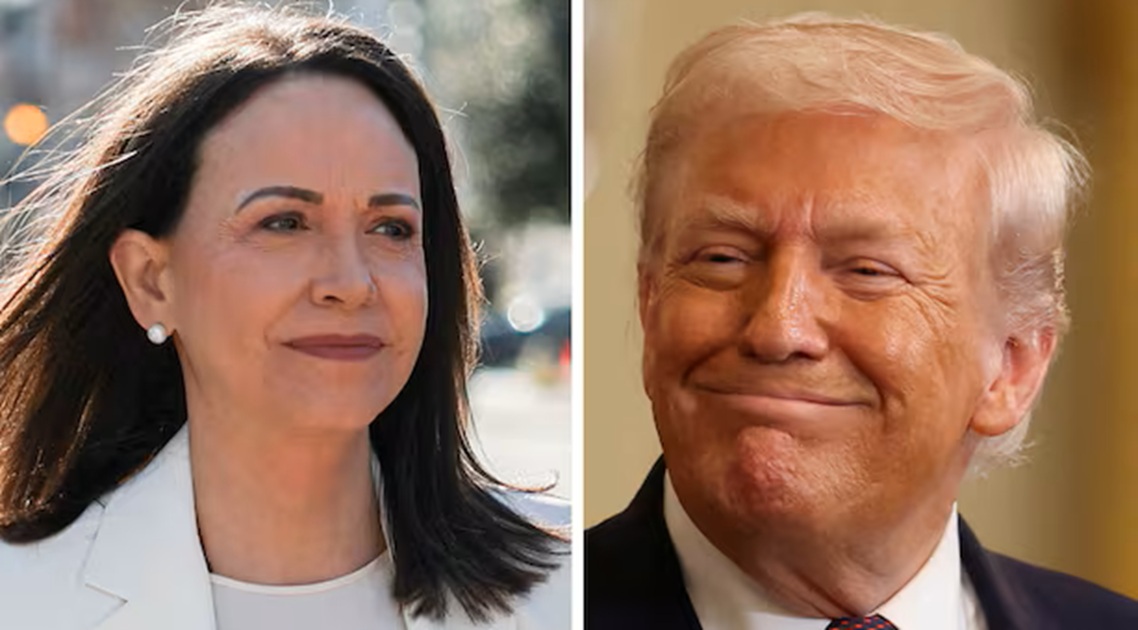 Venezuela’s Machado says she ‘presented’ Trump with Nobel medal