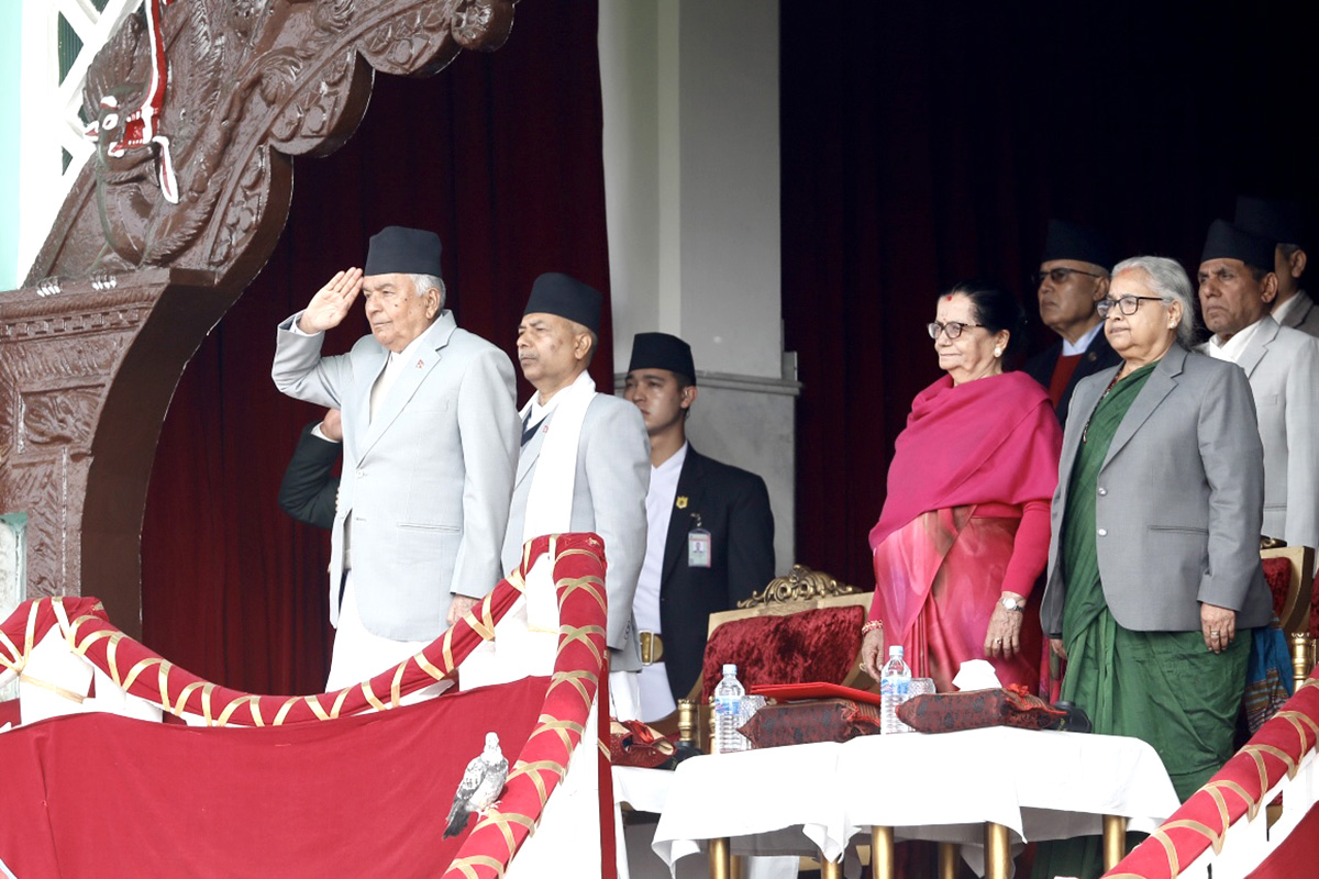 President Paudel attends Democracy Day celebration main function