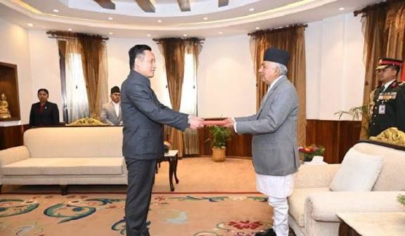 Five ambassadors to Nepal present their letter of credence
