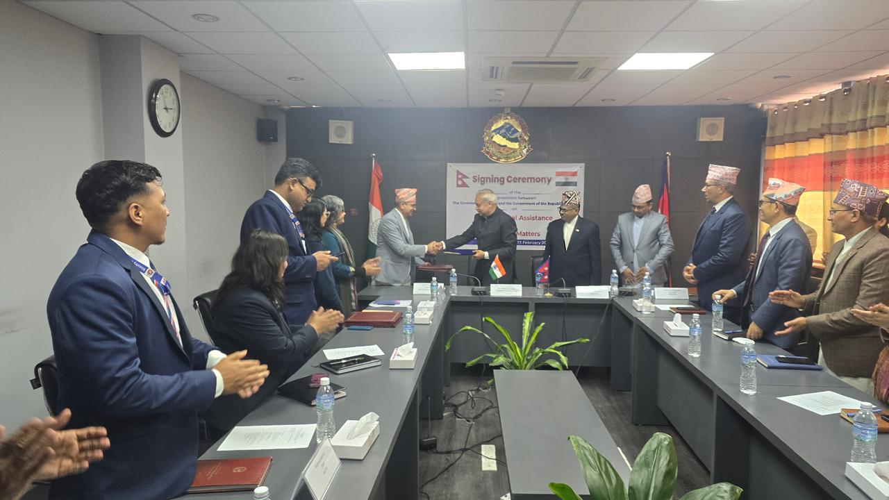 Nepal, India sign Mutual Legal Assistance Agreement on Criminal Matters