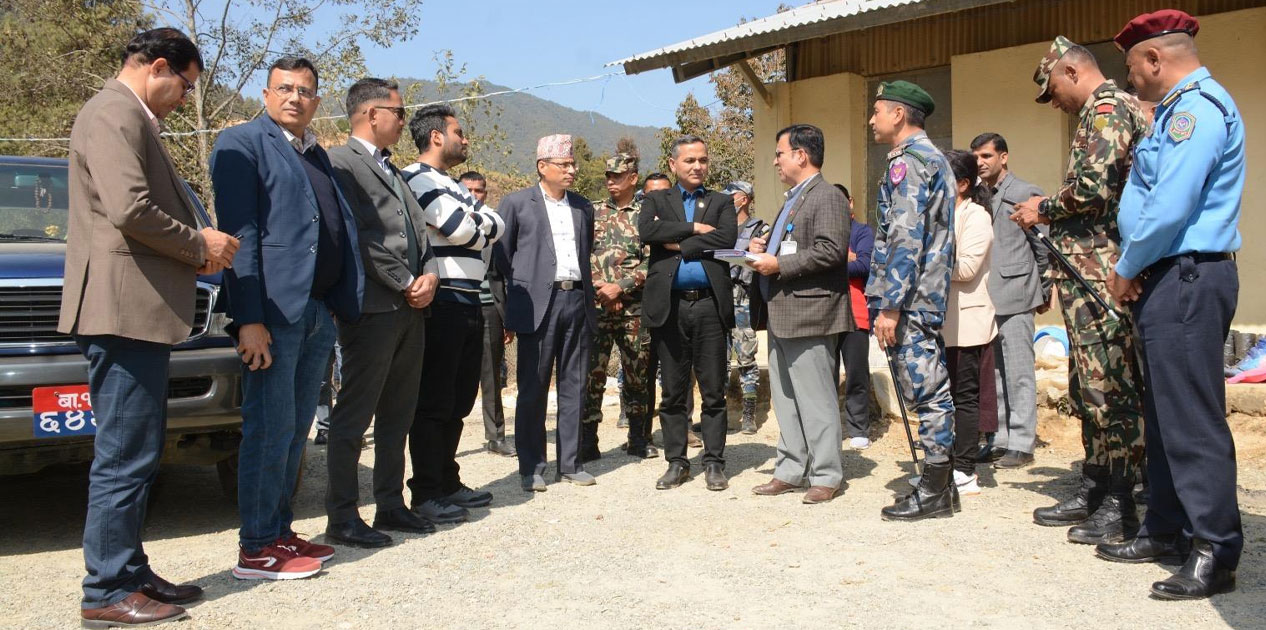 Home Minister inspects polling stations in Kathmandu and Makawanpur