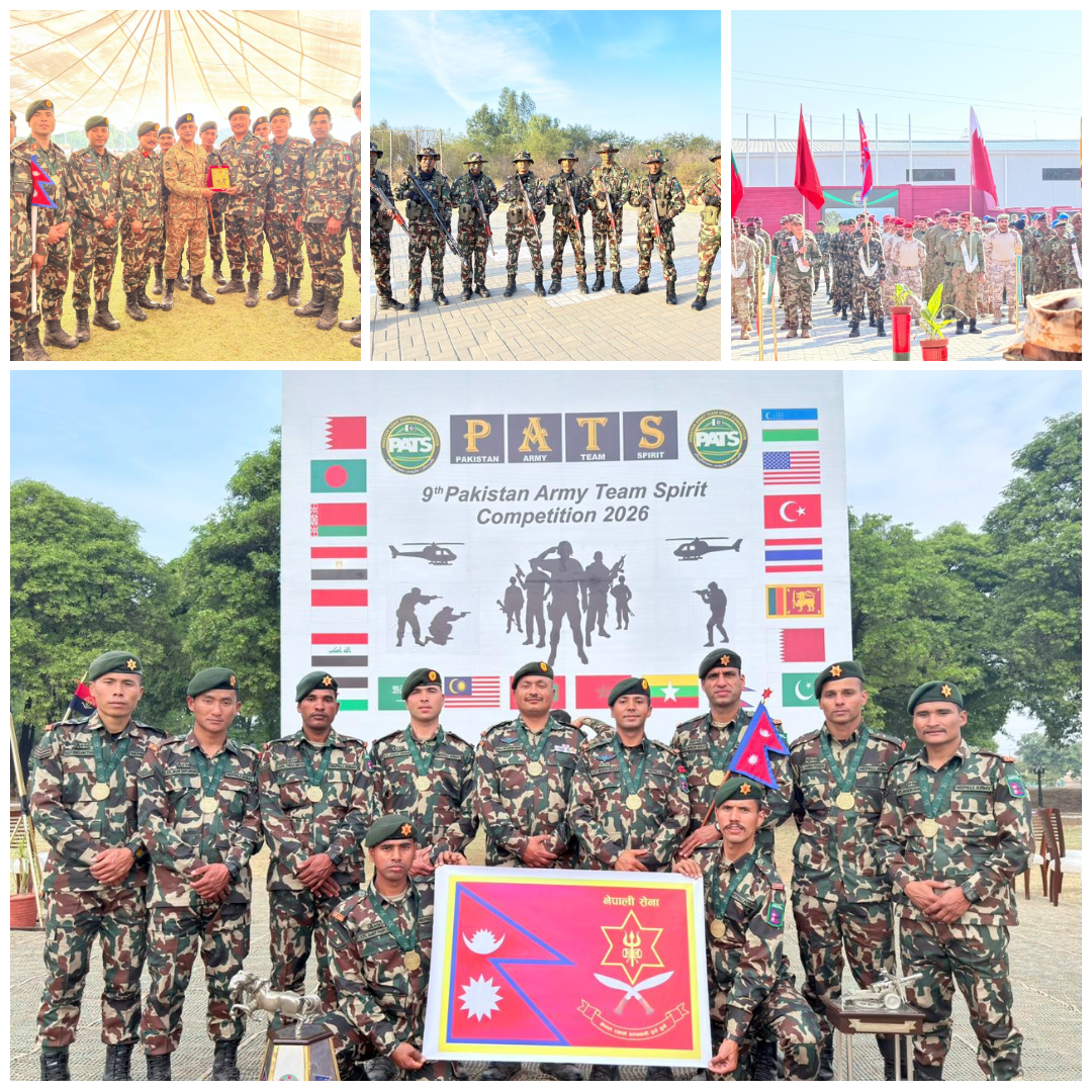 Nepali Army wins gold, secures first place at Pakistan Army Team Spirit Competition