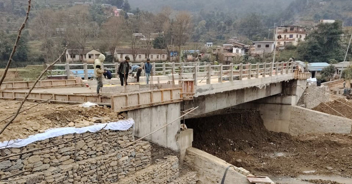 Motorable bridge constructed six months before deadline