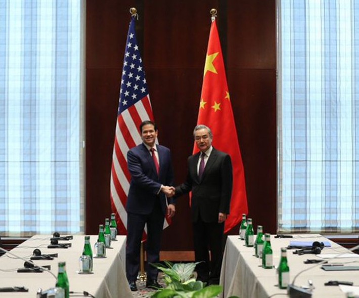 US Secy of State Marco Rubio meets Chinese FM Wang Yi