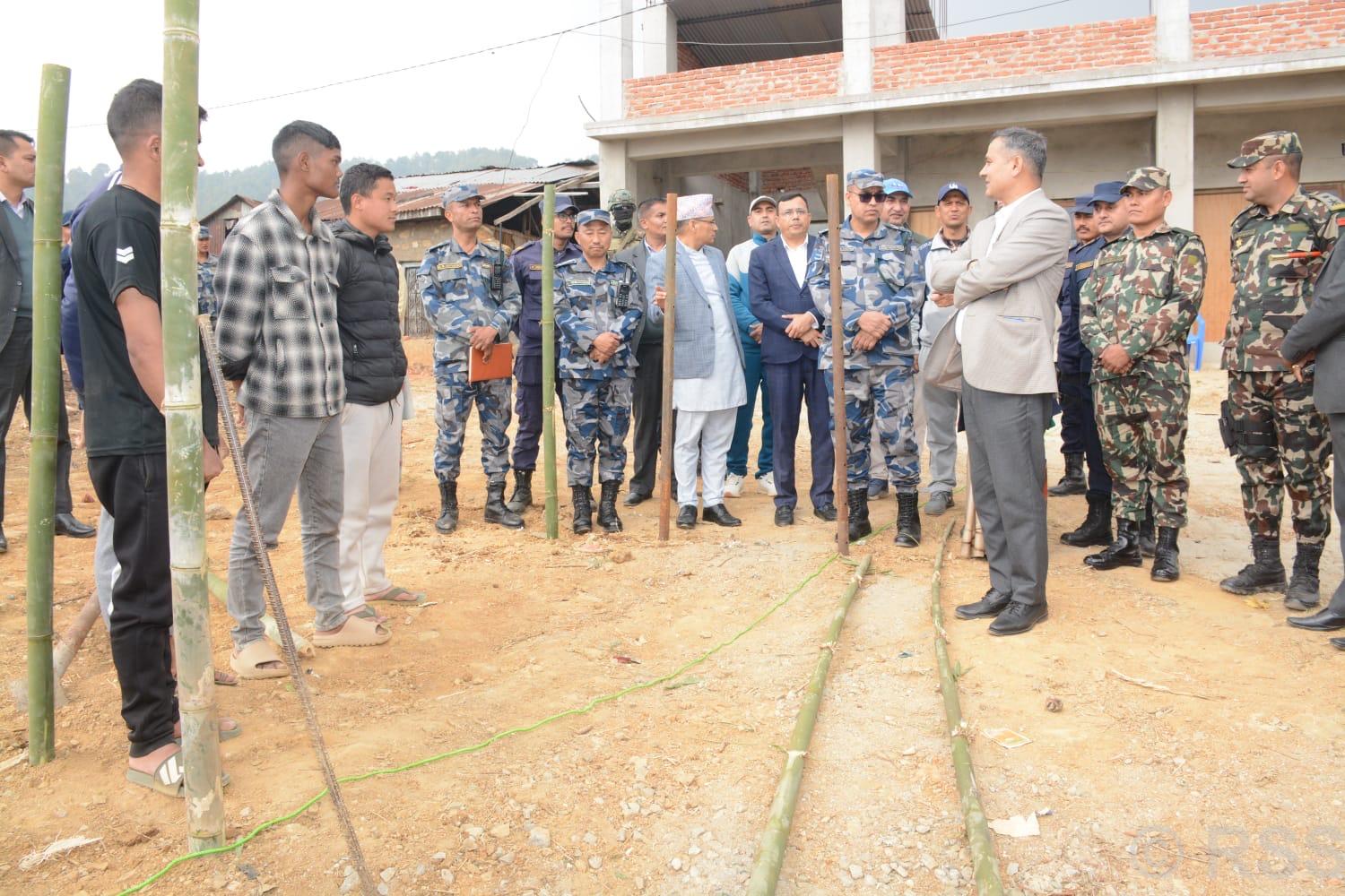 Home Minister Aryal, security officials inspect voting centres