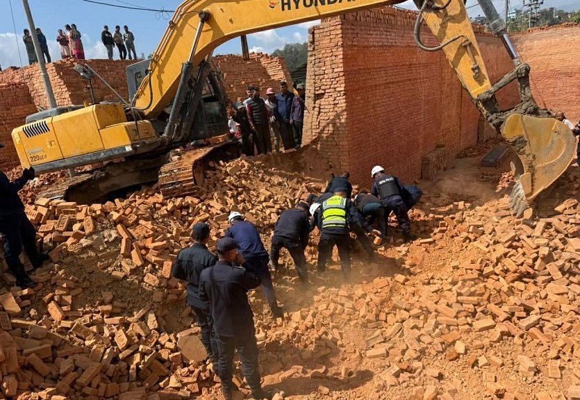 One woman dead, four injured as brick kiln wall collapses in Lalitpur