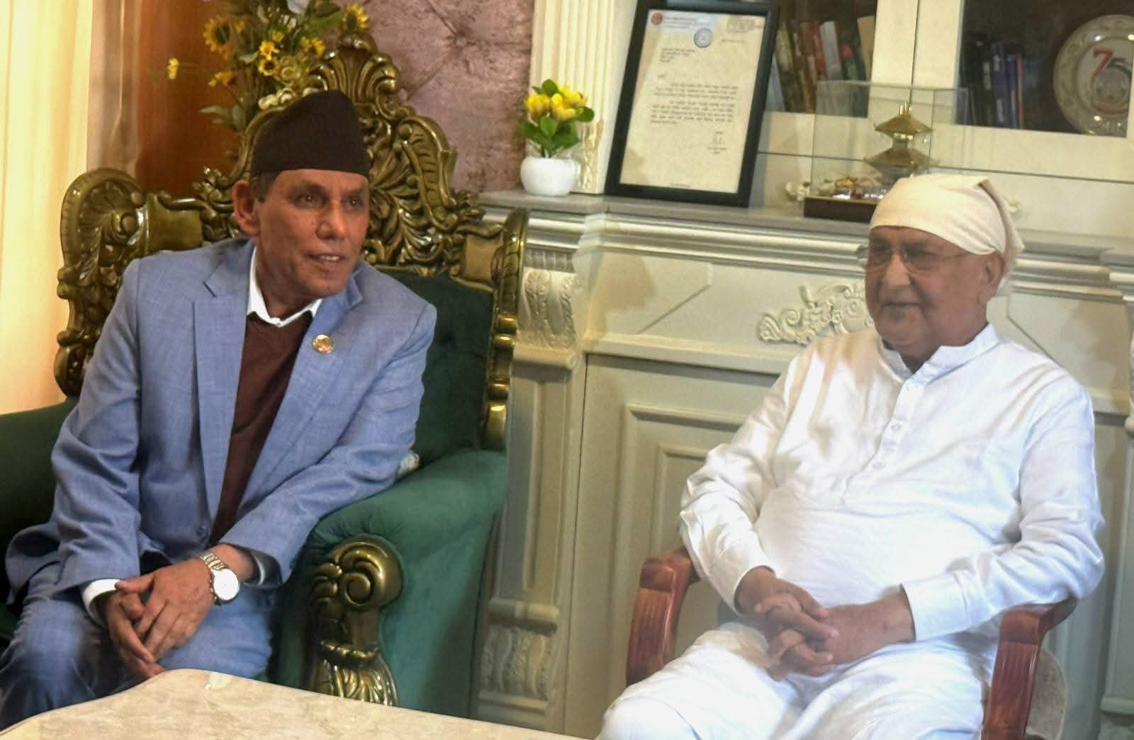 NA Chair Dahal extends condolences to UML Chair Oli