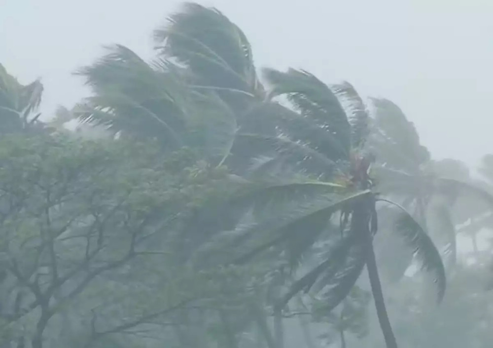 Security persons face inconvenience after storm blows away office roof in Bhojpur