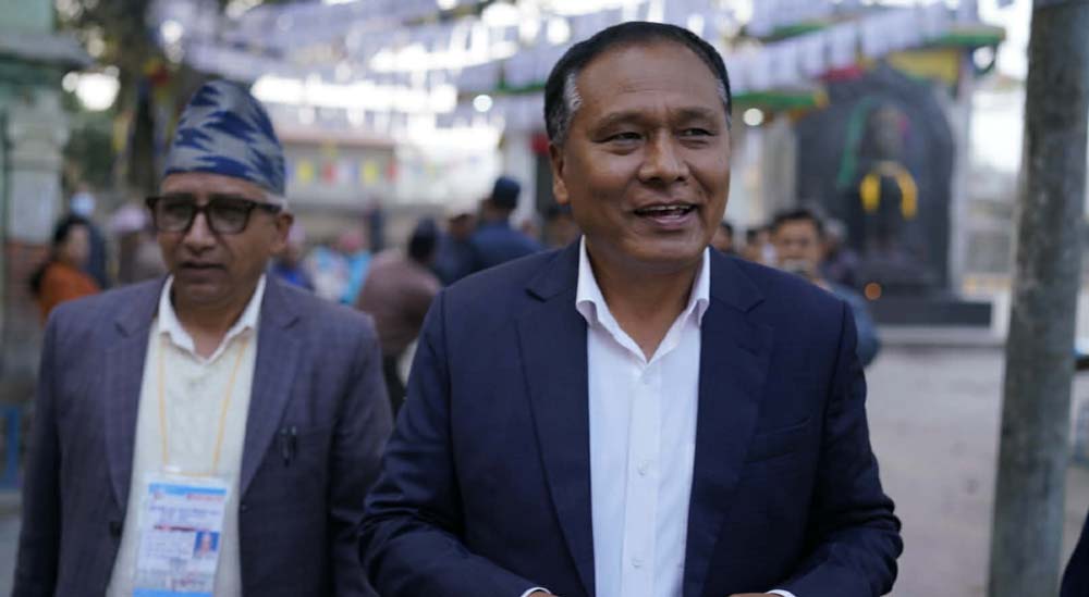 UNP Chairman Ghising votes