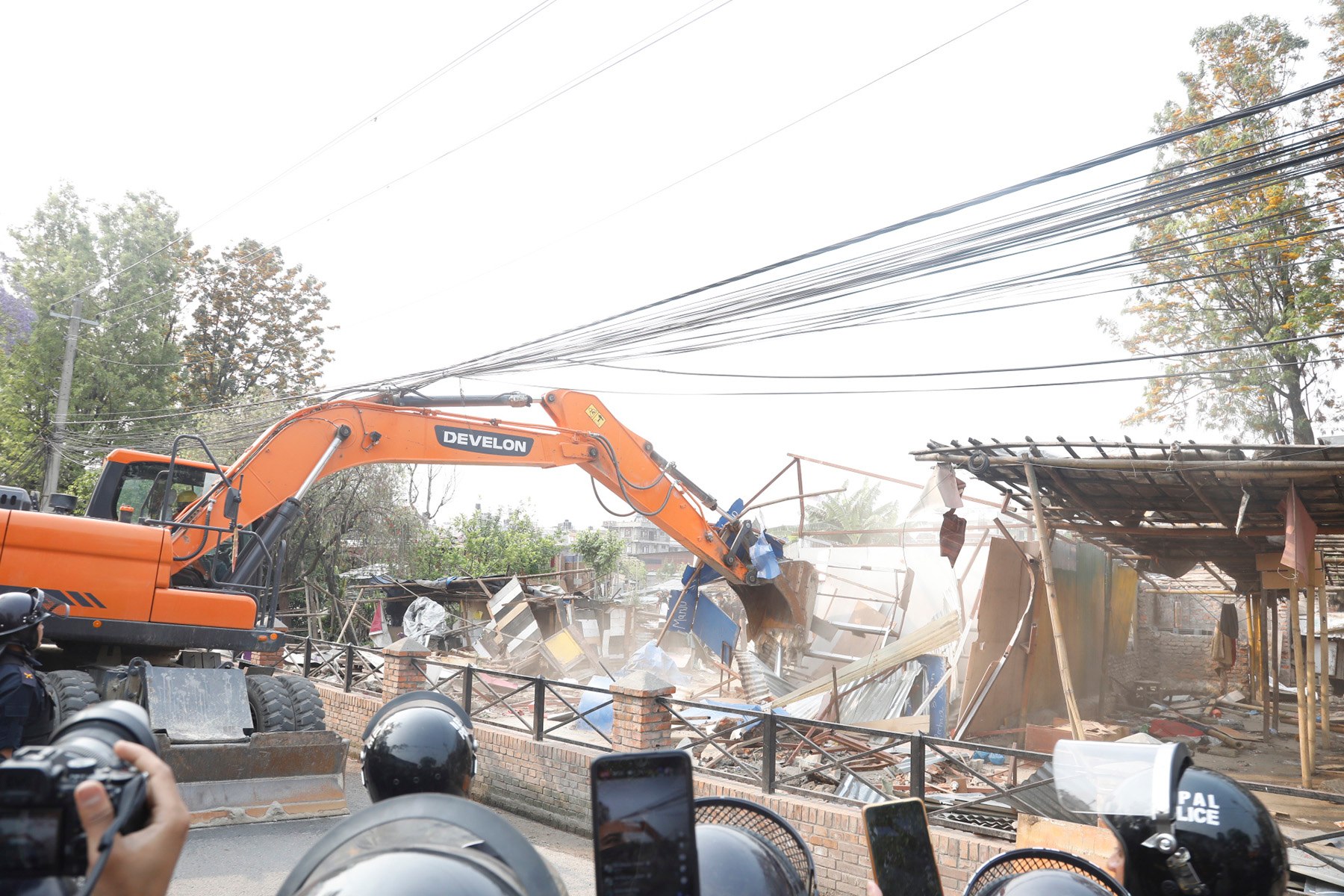 Unorganised settlement cleared in Thapathali