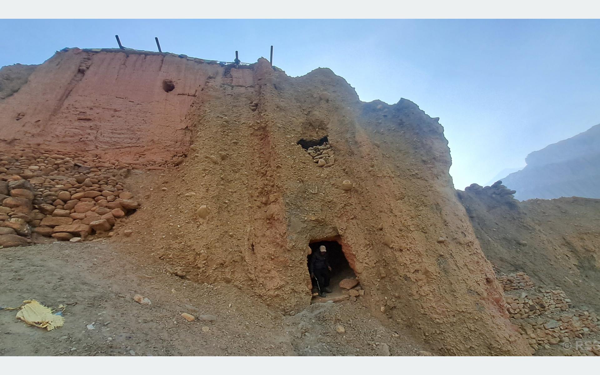 Ancient monastery inside a cave in Chhusang