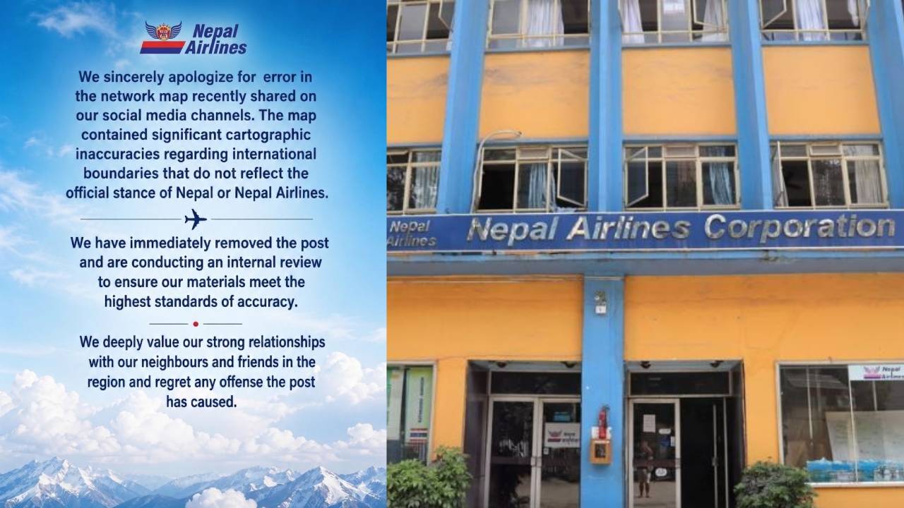 Nepal Airlines apologizes for map error showing Indian territory as Pakistan