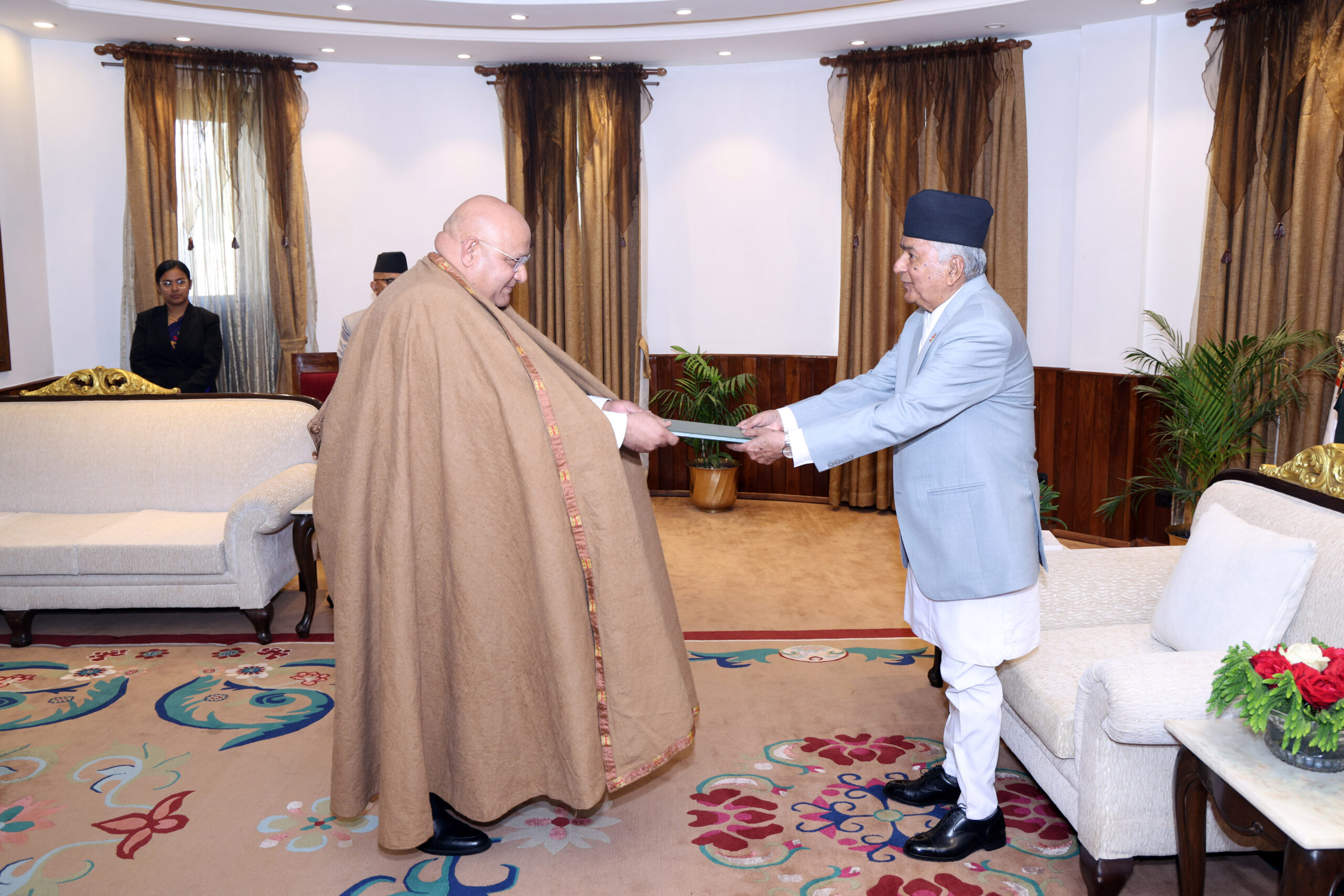 Four non-resident ambassadors present credentials before Prez Paudel