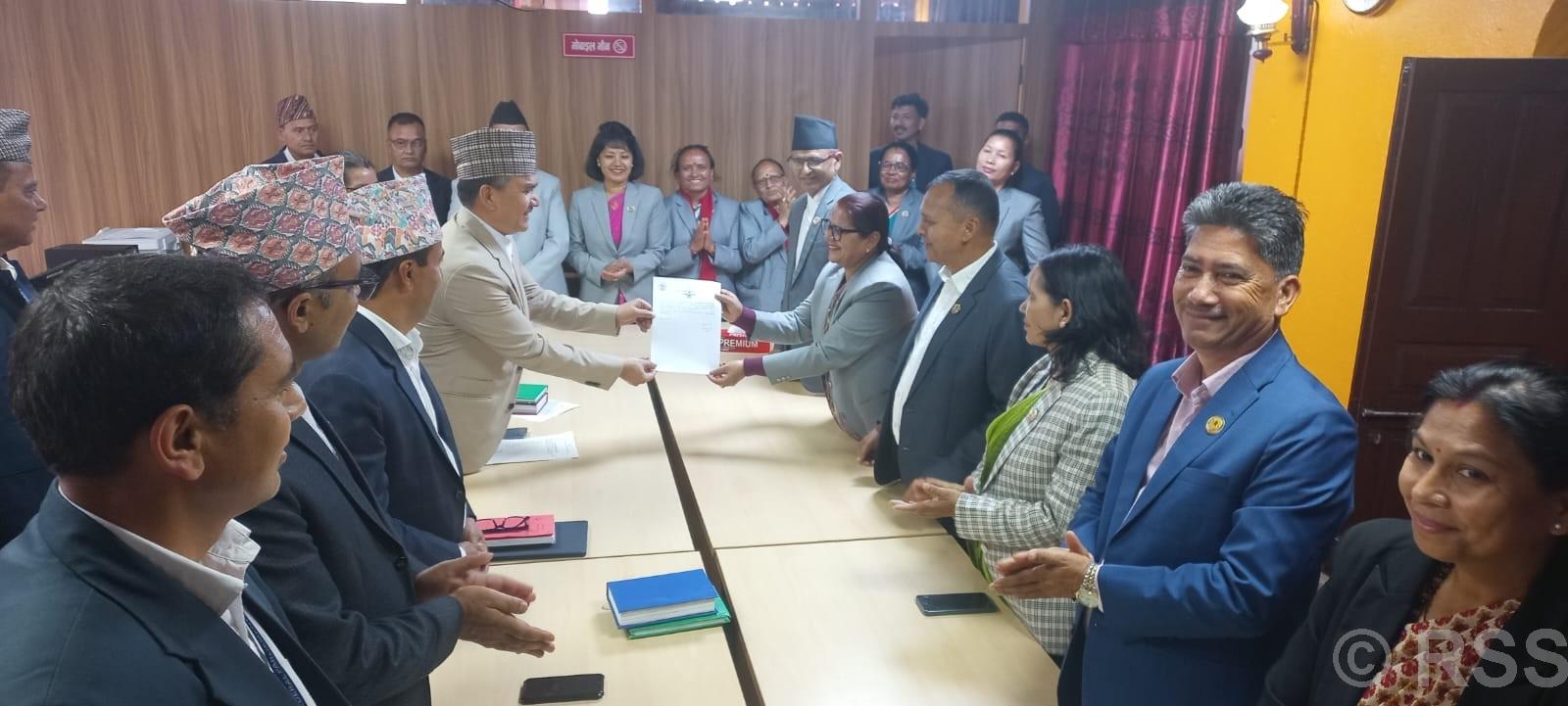 CPN (UML)’s Bhandari files nomination for NA Vice Chair