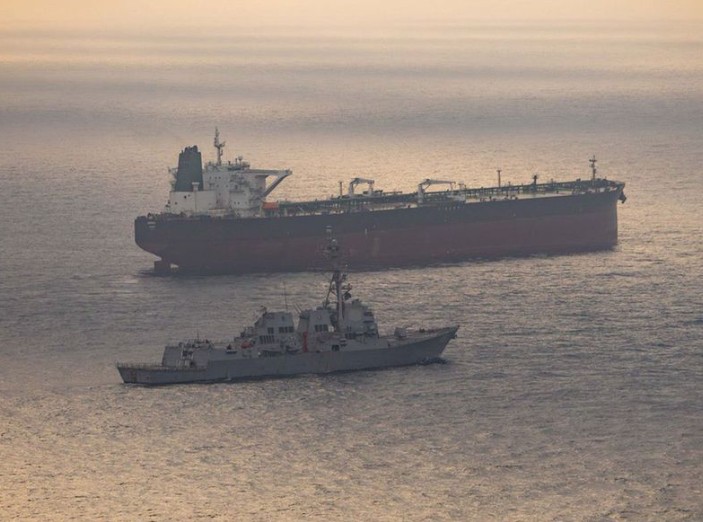 US guided-missile destroyer USS Rafael Peralta intercepts Iranian-flagged ship: CENTCOM