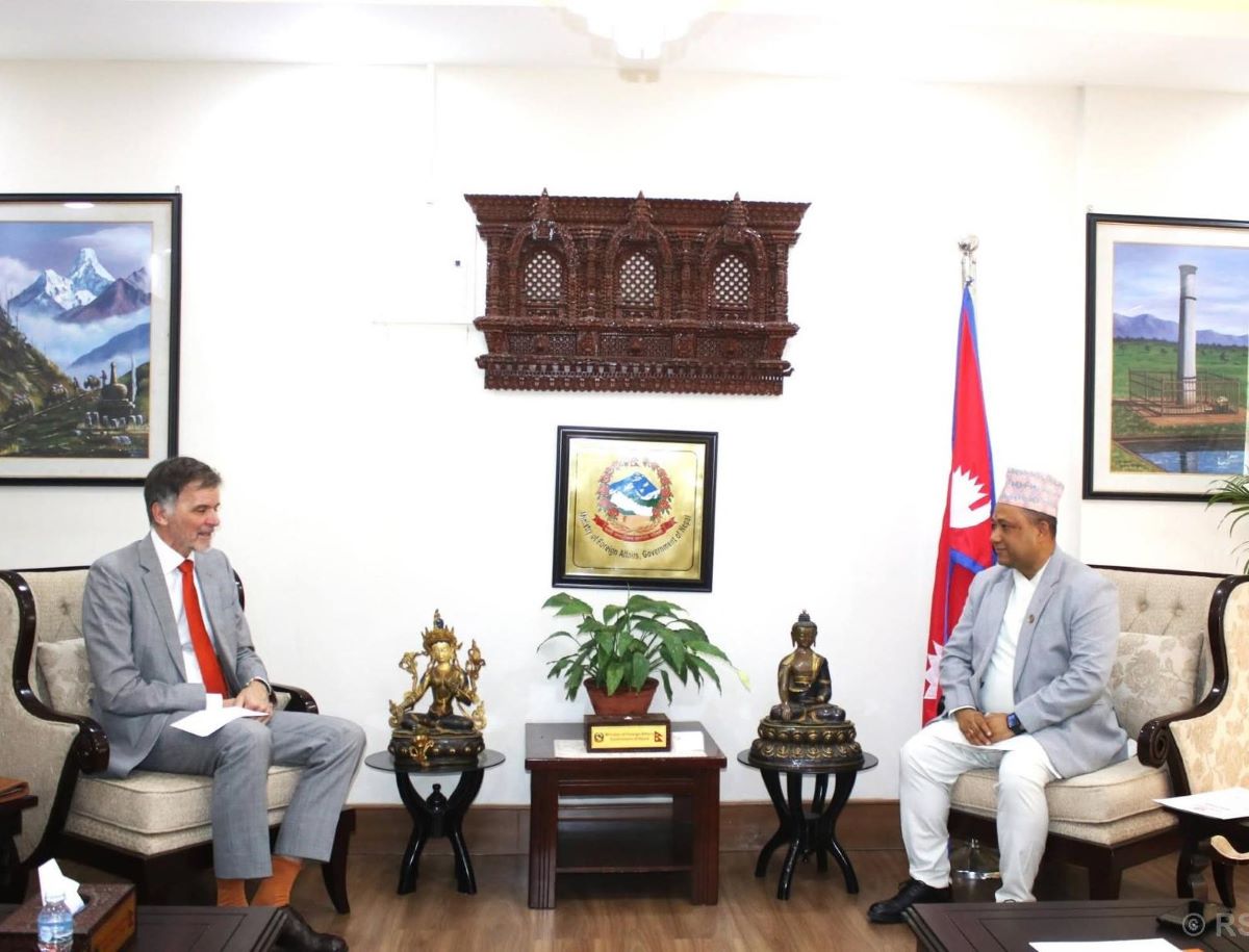 German Ambassador Volz pays courtesy call on Minister Khanal