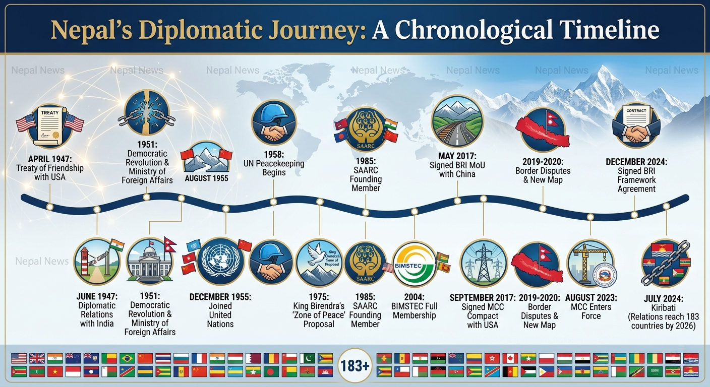 Nepal’s diplomatic journey: A chronological timeline