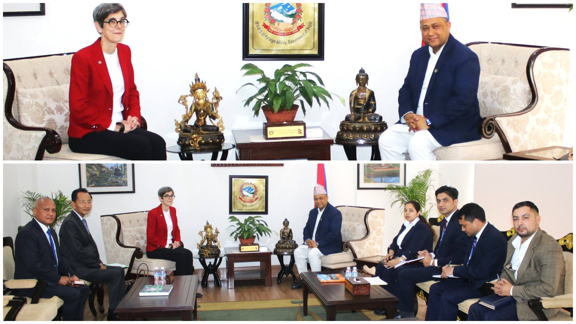 Swiss ambassador meets Foreign Minister Khanal