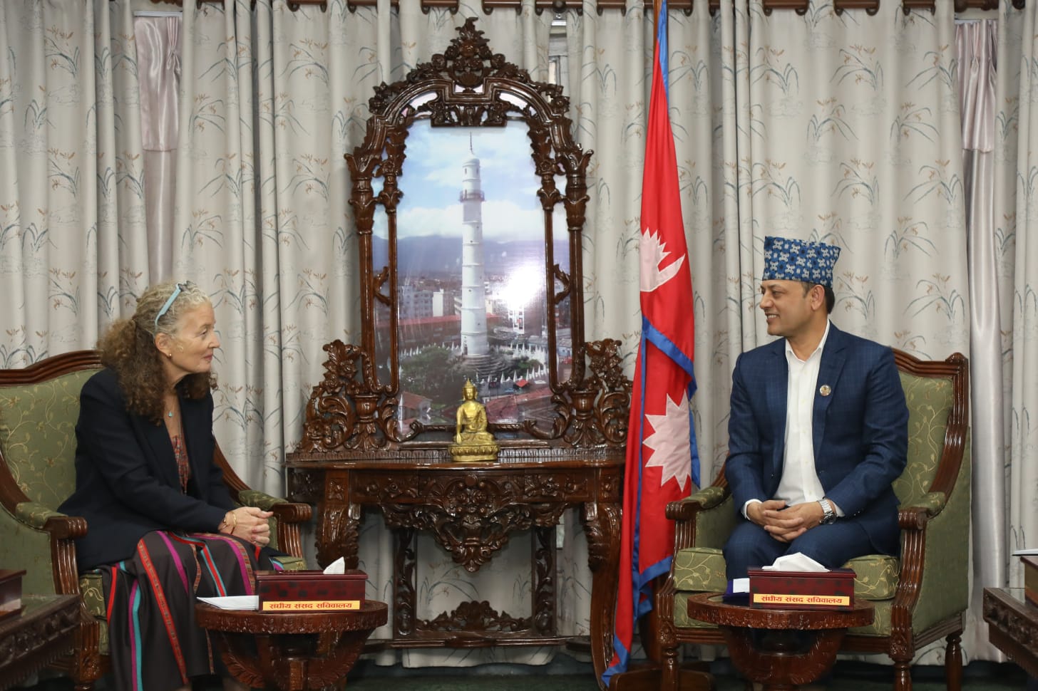UN Resident Coordinator Yahia pays courtesy call on Speaker Aryal
