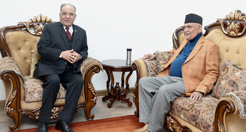 Oli and Prachanda hold talks