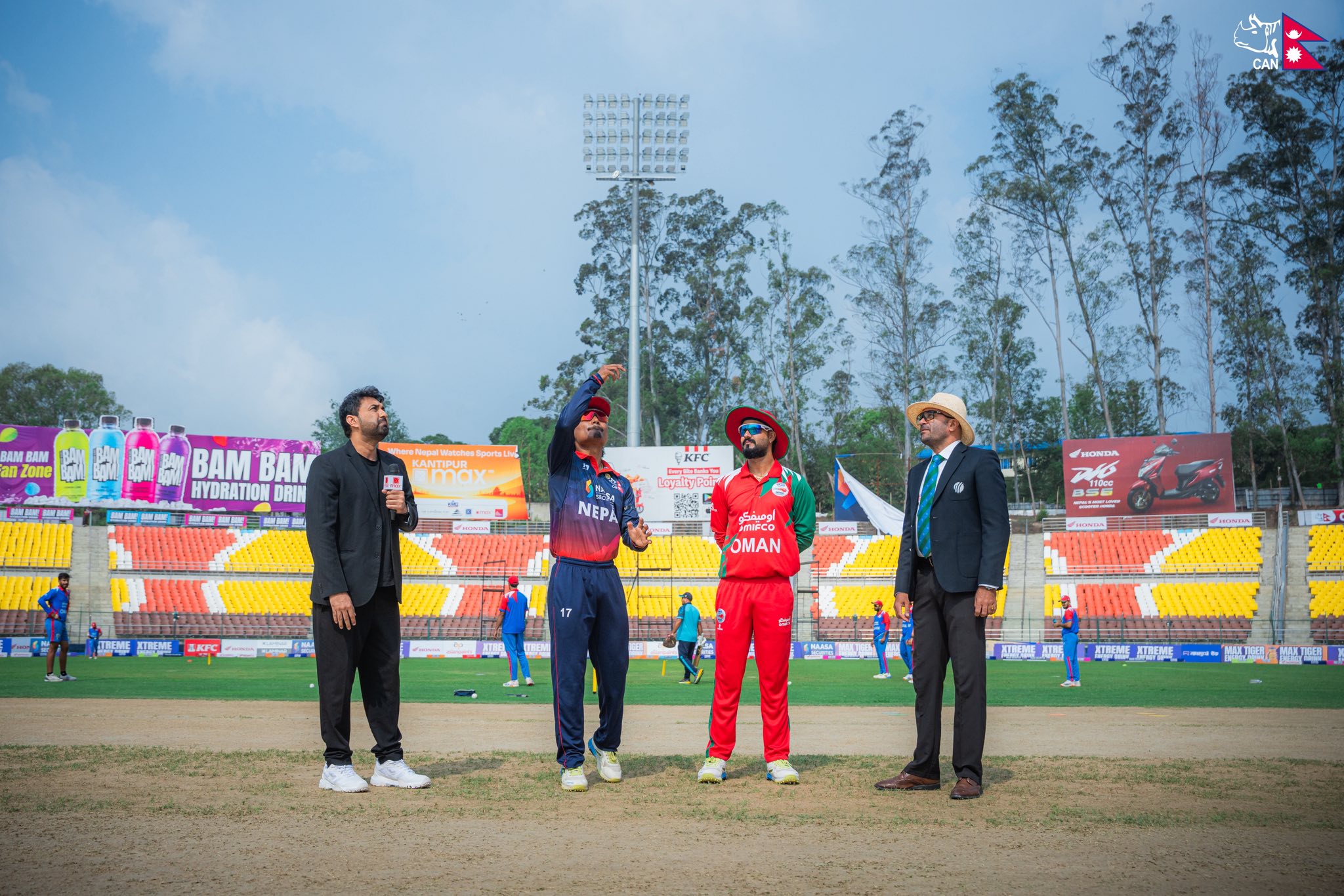 Oman choose to bat, reach 27/0 in 5 overs against Nepal