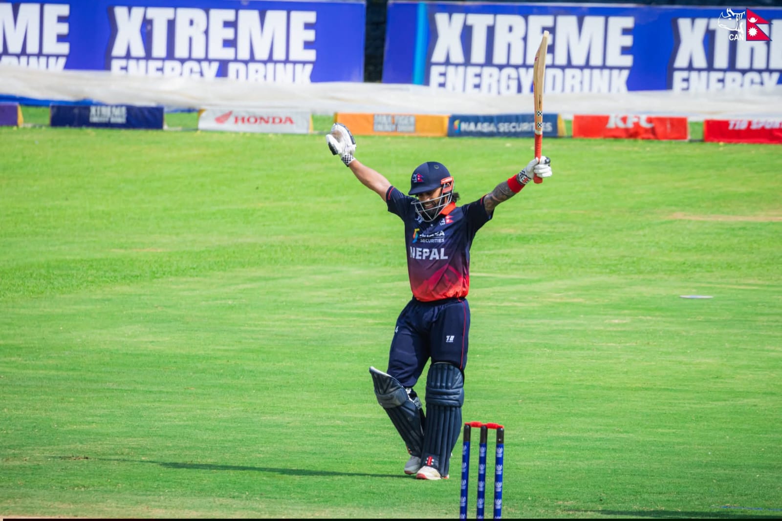 Nepal crush USA by nine wickets as Kushal Bhurtel hits brilliant century