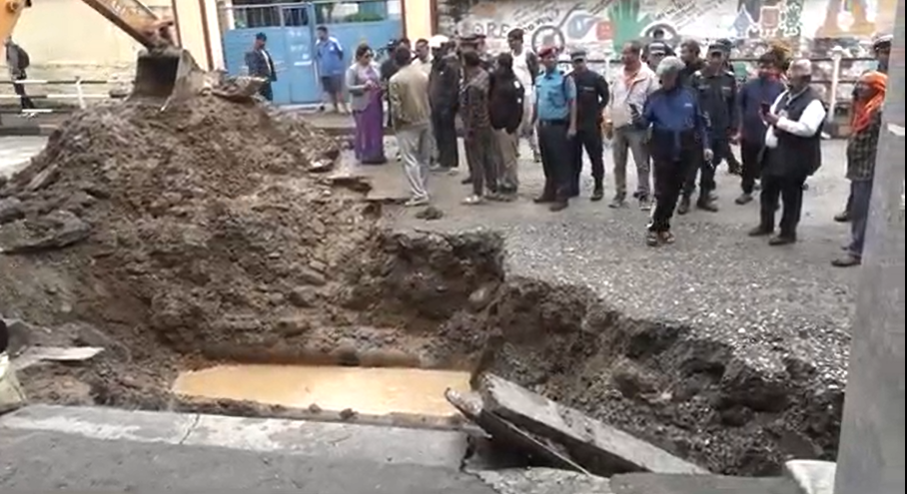 Pre-monsoon ground subsidance triggers panic in Pokhara