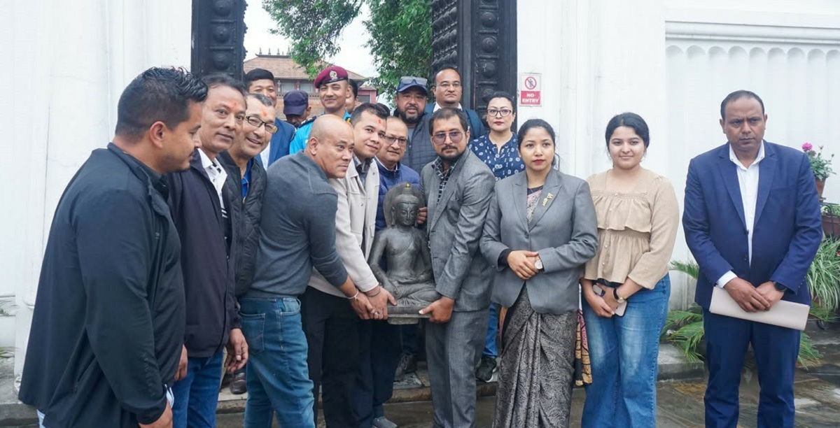 Buddha’s statute reinstated in its original place on Buddha Jayanti
