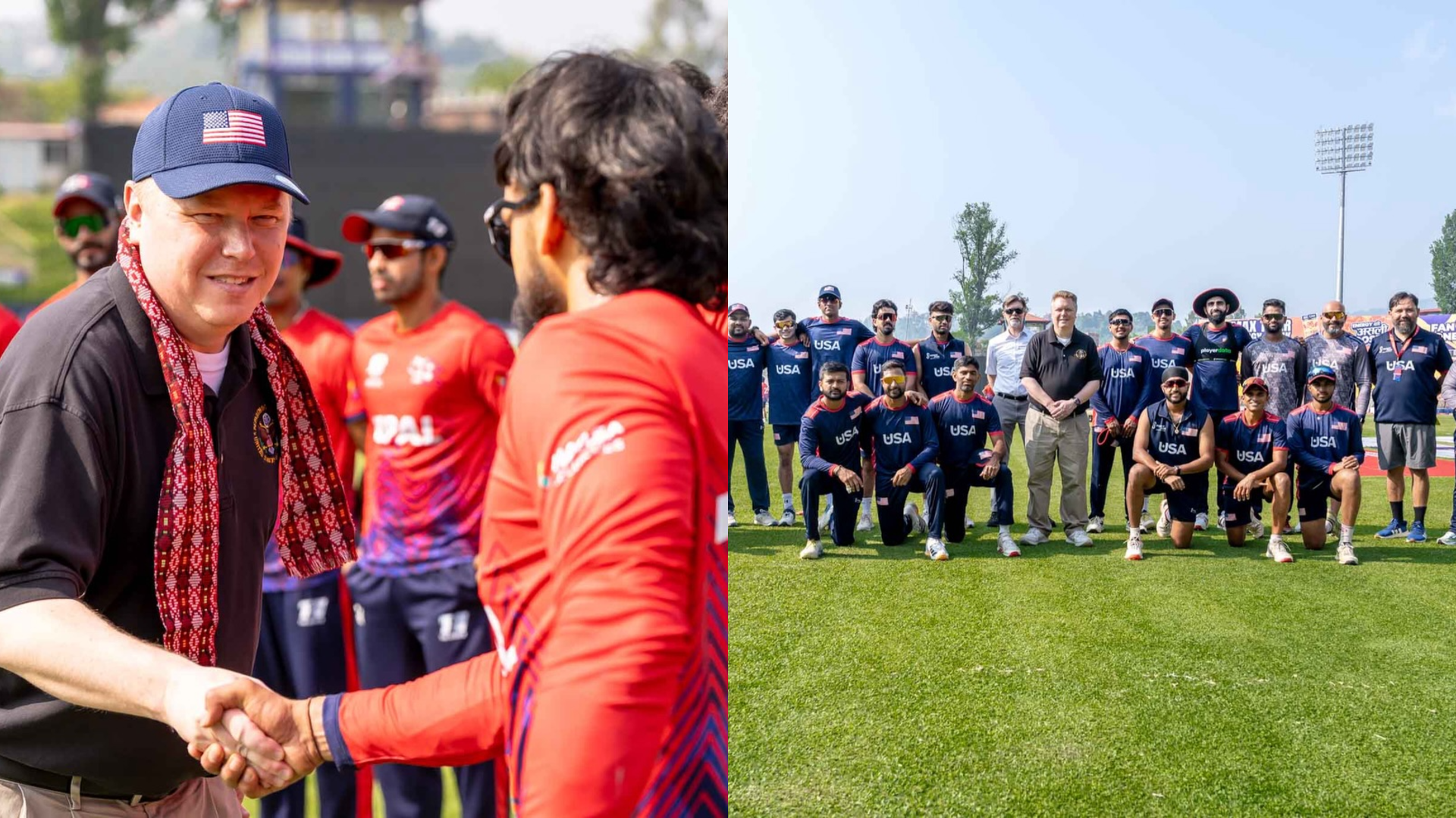 Christopher Reynolds meets Nepal and United States teams ahead of ICC league 2