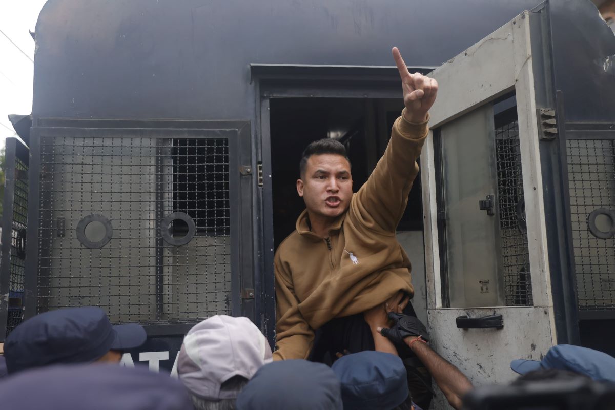 Police detain protesters during NHRC office demonstration [Photo Feature]