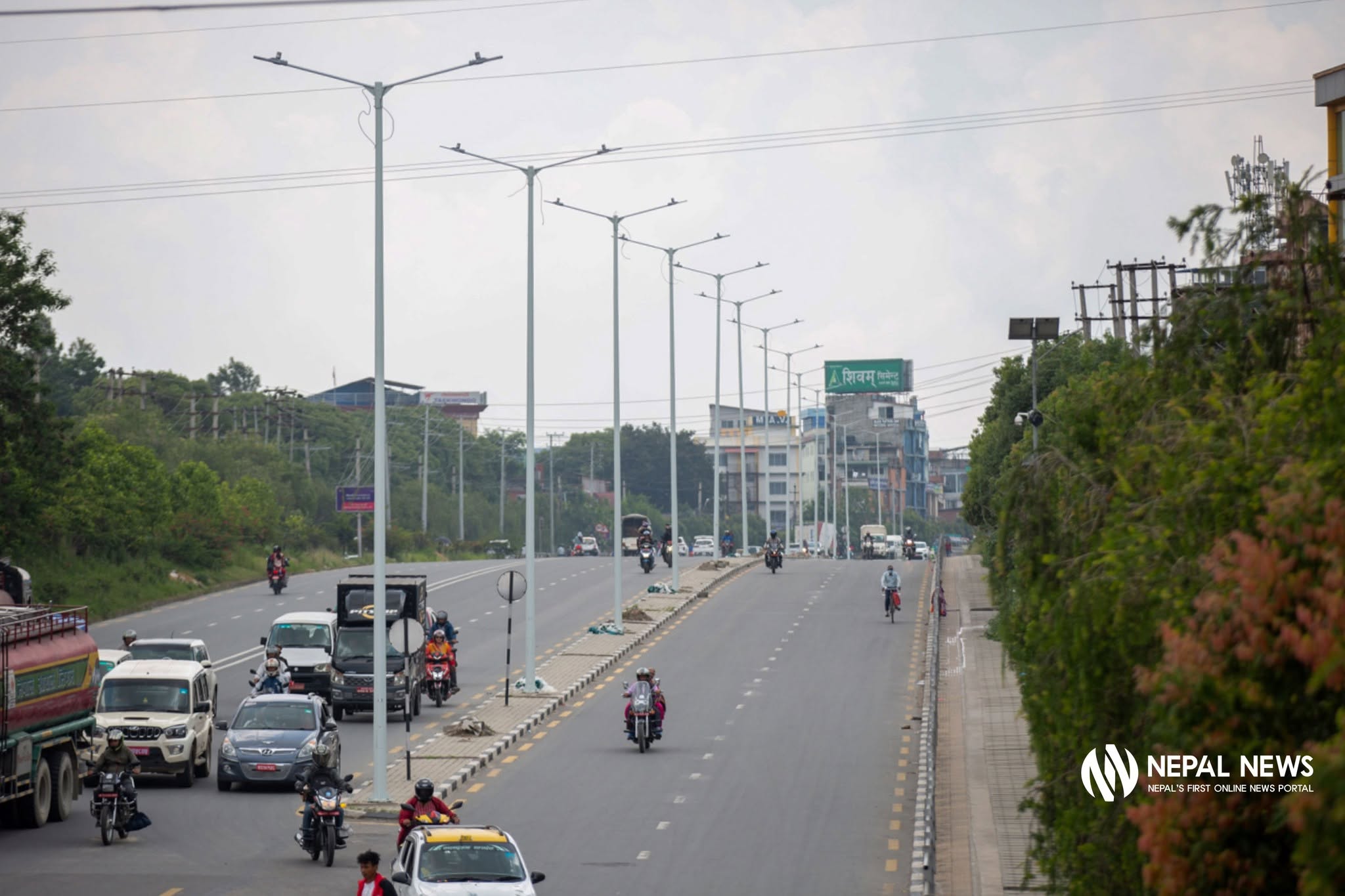 Installation of streetlights begins on Koteshwor–Kalanki Ring Road section (Photo feature)