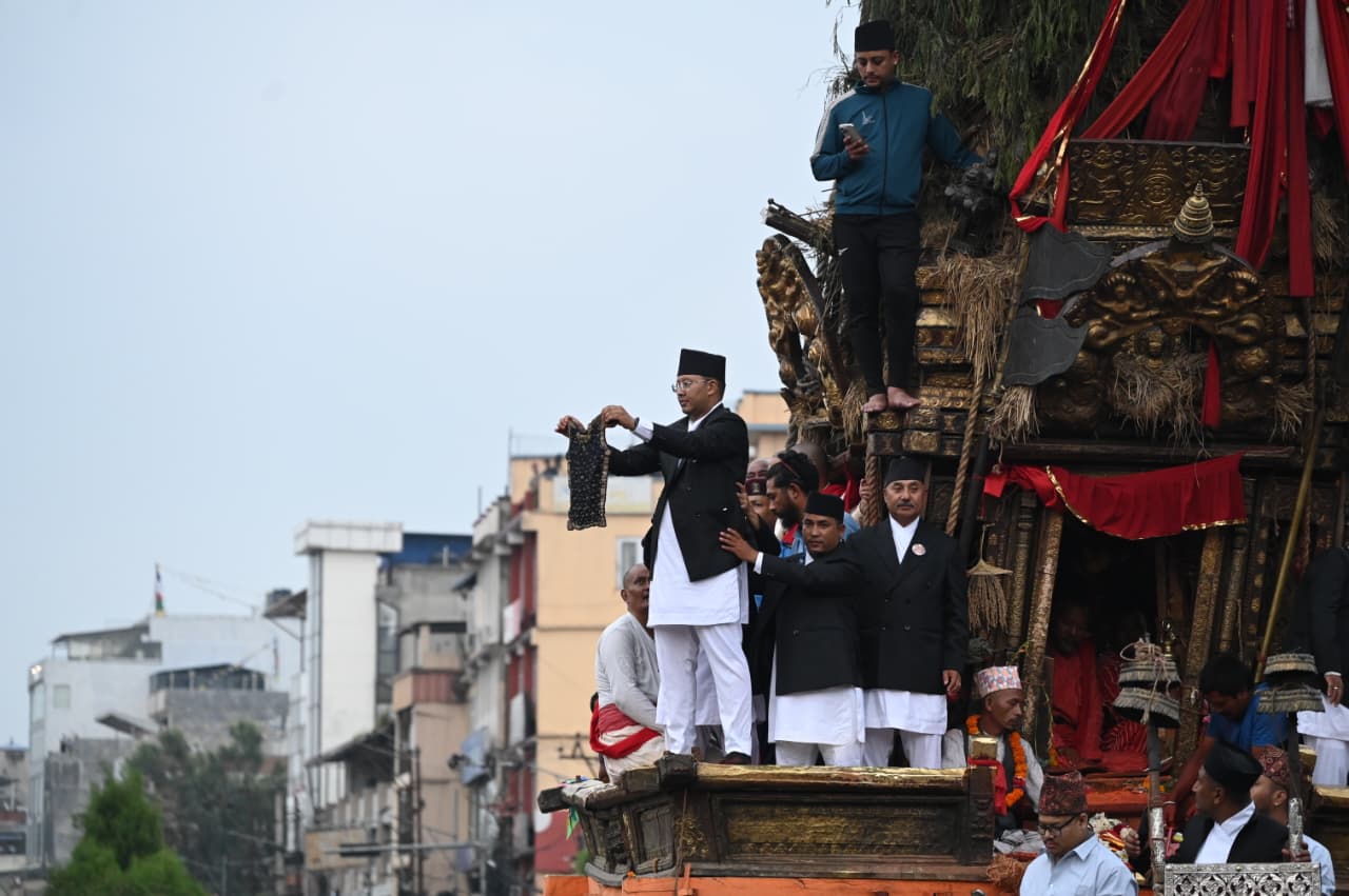 President Paudel and PM Shah attend Bhoto Jatra festival
