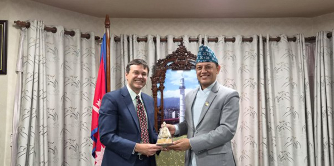 Acting US Ambassador pays courtesy call on Speaker Aryal