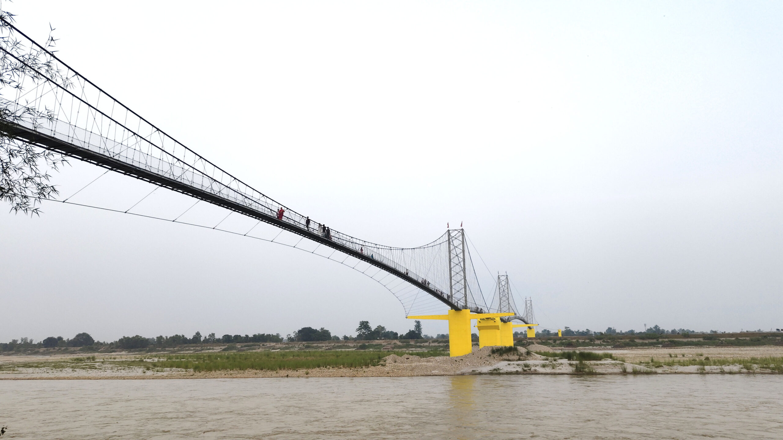 Suspension bridge over Karnali river attracts crowds of domestic tourists