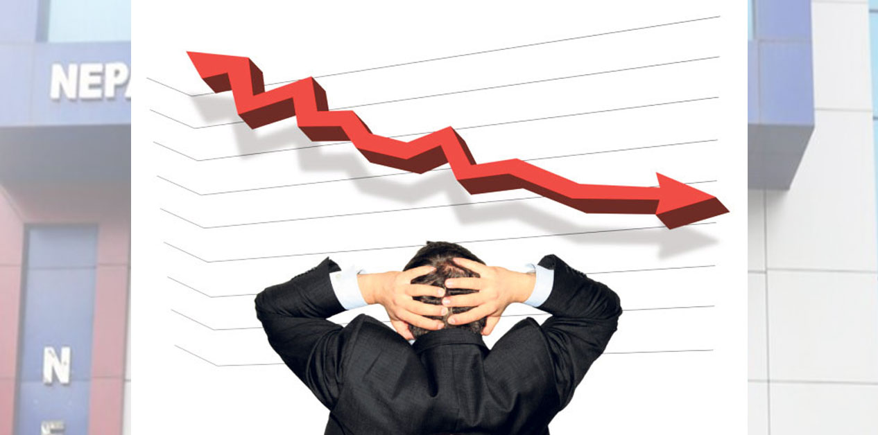 NEPSE continues downward trend, turnover rises slightly