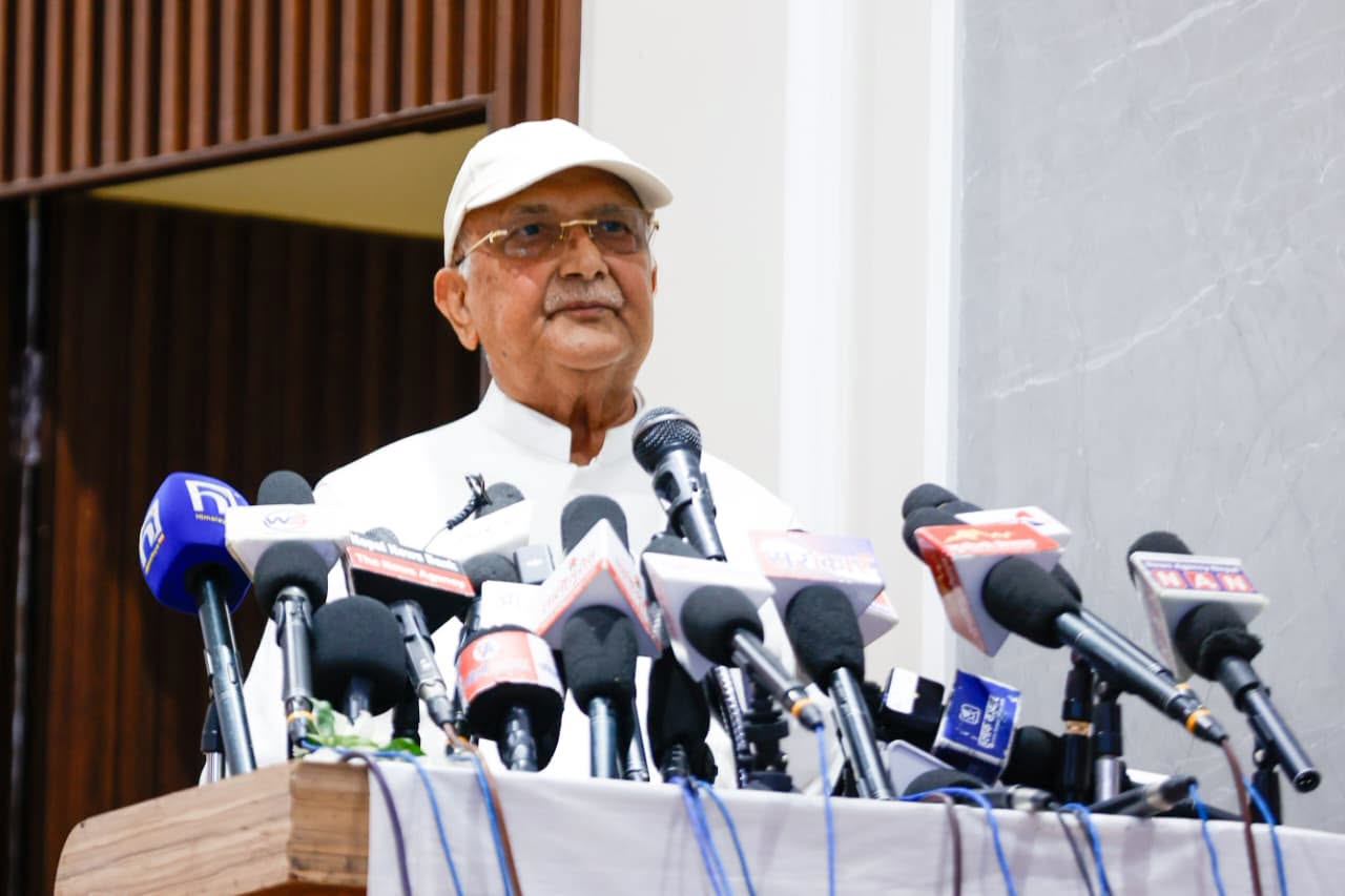 Oli rules out party unity, demands joint struggle against government