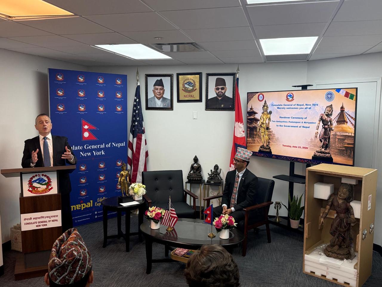 Two cultural antiquities returned to Nepal from US