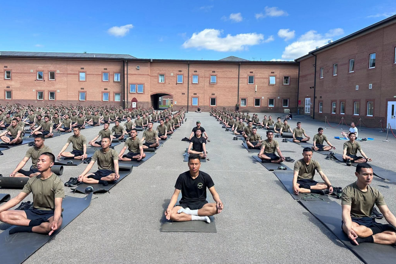 Gurkha trainees in UK mark International Yoga Day with wellness session