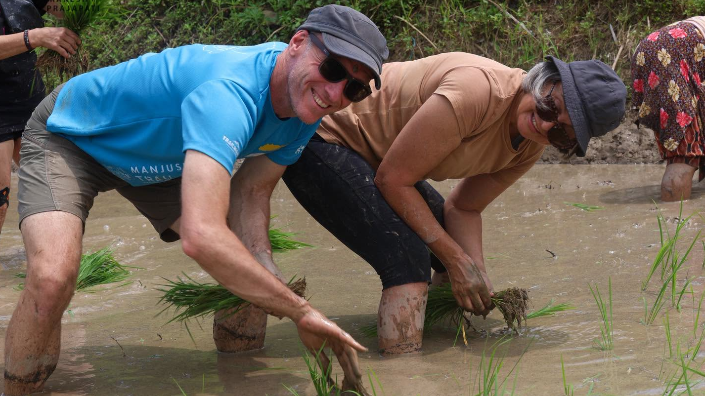 Australian ambassador Ernst, wife seen taking part in paddy planting festival