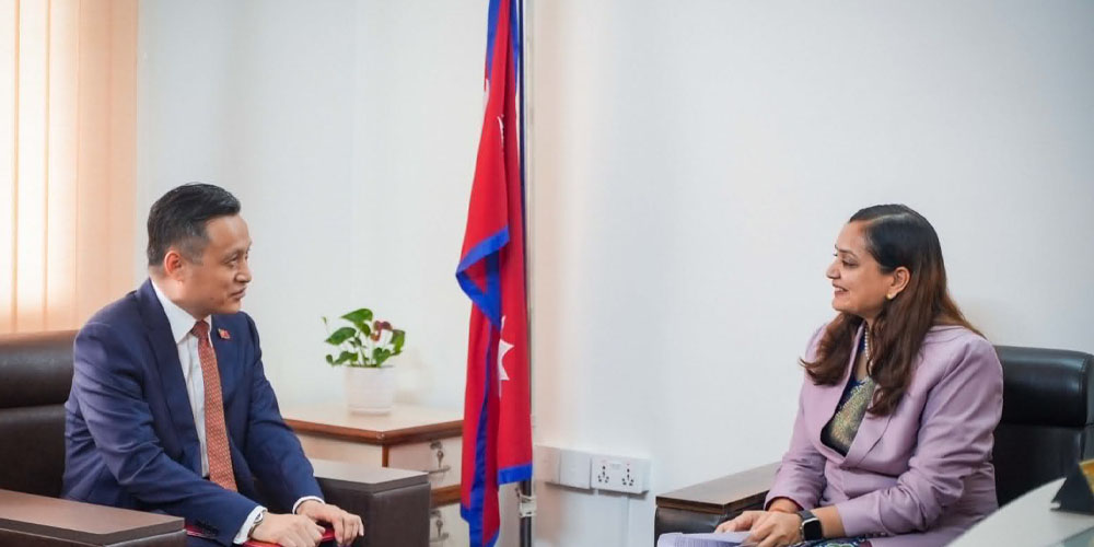 Chinese Ambassador pays courtesy call on Health Minister Mehta