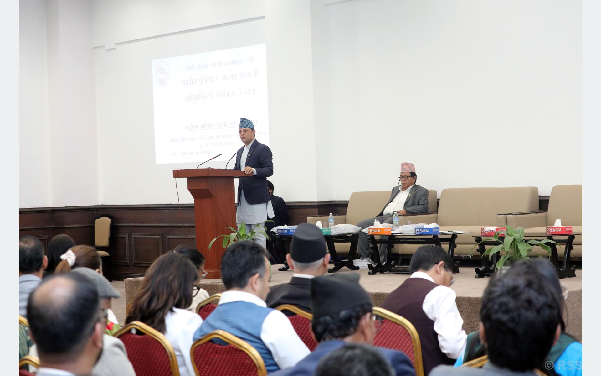 Speaker Aryal urges MPs to be more accountable to voters