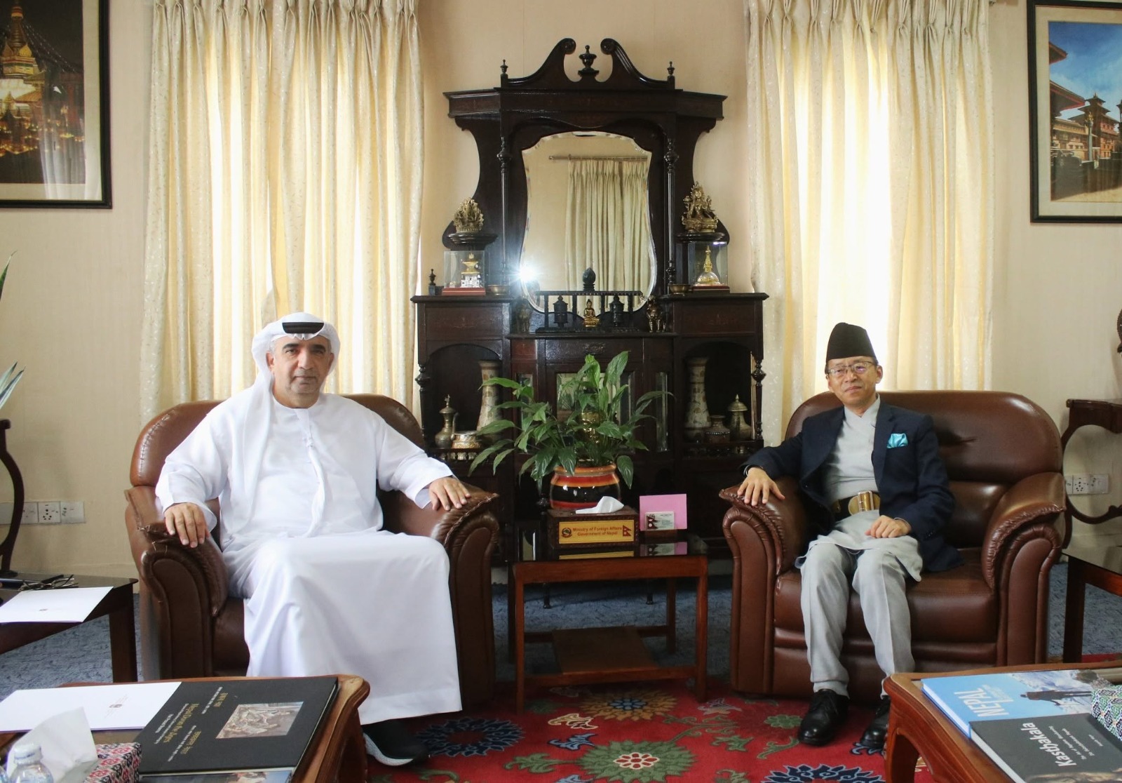 UAE Ambassador Al Shamsi pays courtesy call on Foreign Secretary Rai