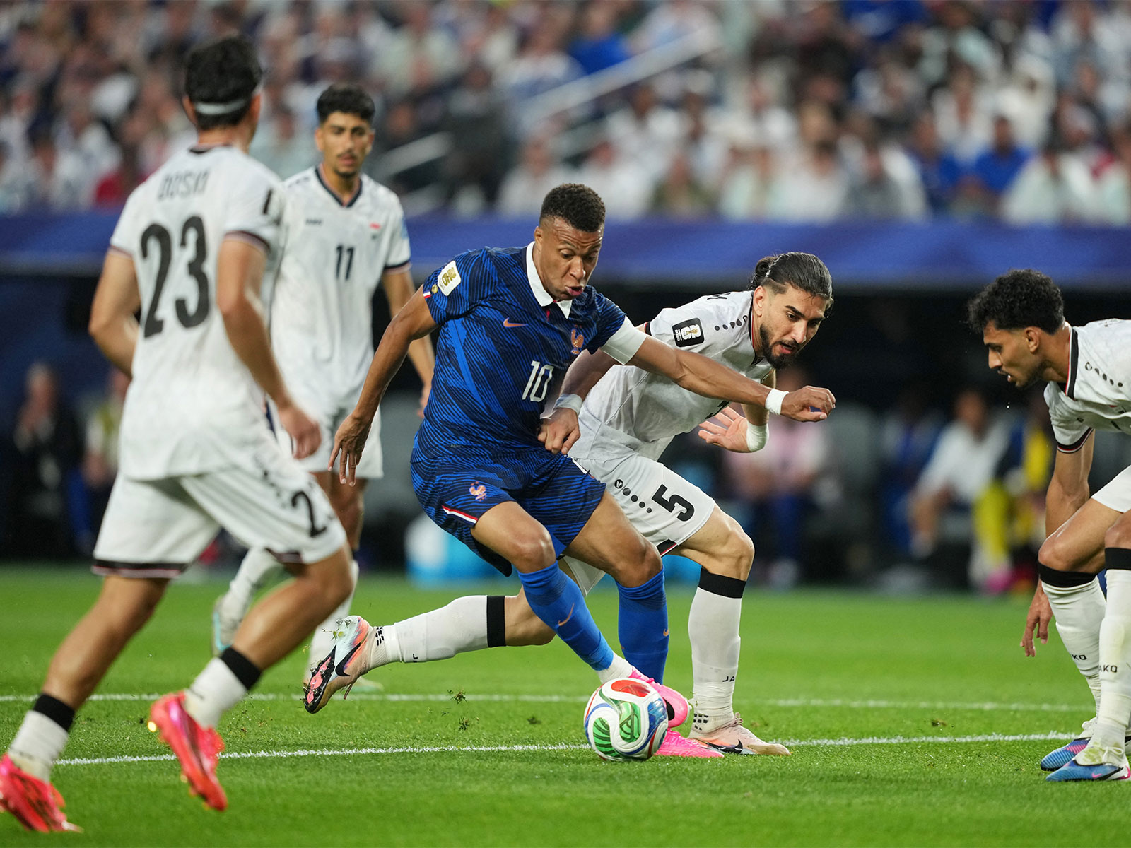 Mbappe’s brace, Dembele’s goal help France book knockouts berth with 3-0 win over Iraq
