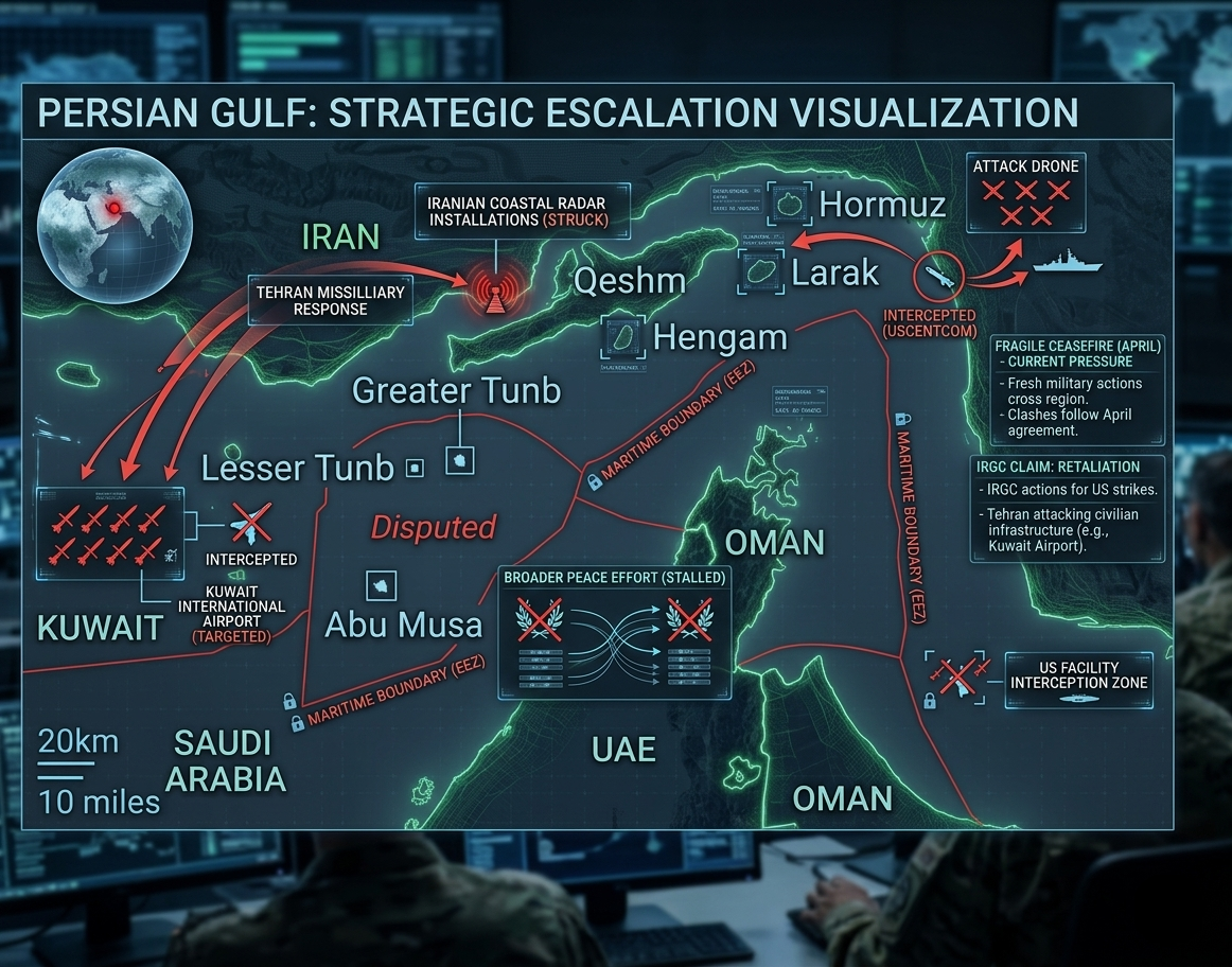 US-Iran ceasefire strained by new missile and drone attacks