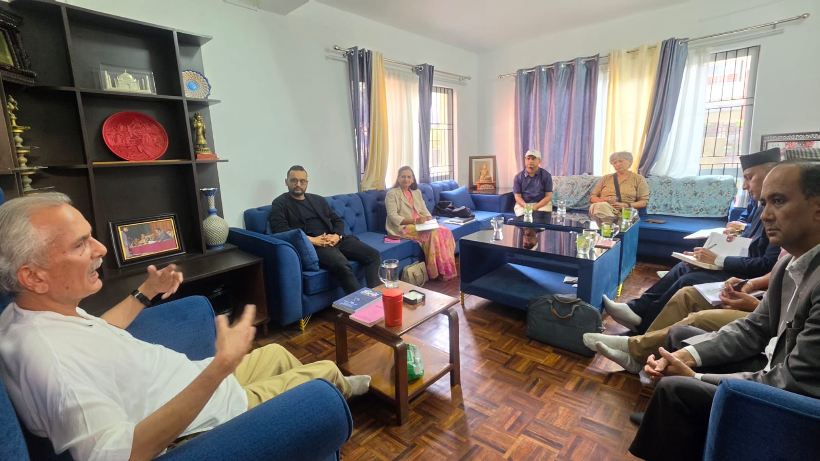Constitution amendment team discusses with former PM Dr Bhattarai
